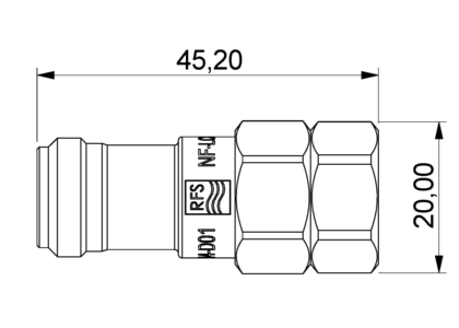 RFS NF-LCF14-D01 — Радиочастотный соединитель LCF14-50 Series 1/4″ · N — изображение 3