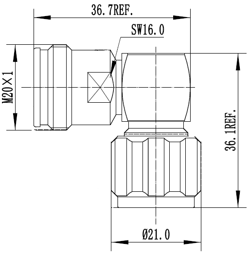 RFS 43F-R-NM — Радиочастотный адаптер 4.3-10 · N