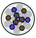 RFS HB078-S-10U3-S6J — Гибридный кабель 7/8″