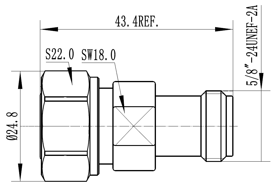 RFS 43M-NF — Радиочастотный адаптер 4.3-10 · N